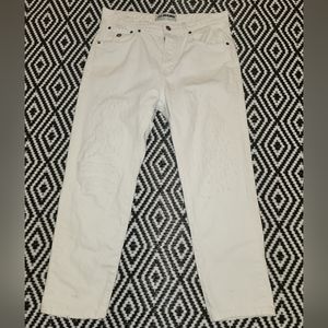 Zara Rhuigi Distressed Cropped Jeans